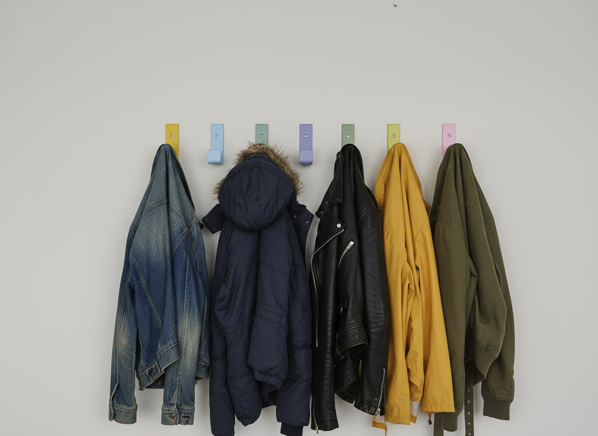 Colourful Steel Wall Hooks | Various Colours