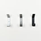 Steel double wall hook front view -industrial metal coat hook for modern interior