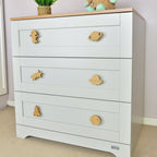 Space drawer knobs right angle - Astronaut Planet Shooting star Alien spaceship Rocket Earth wooden handles