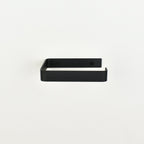 Black metal toilet roll holder front view bathroom accessories 