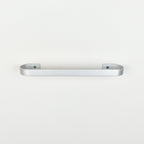 silver metal towel rack on a white background