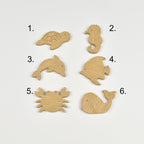 Ocean drawer knobs - 6 designs numbered reference guide Turtle Seahorse Dolphin Angelfish Crab Whale