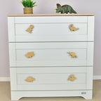 Dinosaur drawer knobs front view - T-rex Brachiosaurus Triceratops Spinosaurus Stegosaurus Pterodactyl