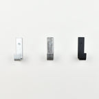 Steel wall hook front view -industrial metal coat hook for modern interior