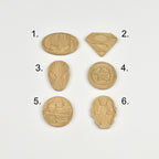 Superhero drawer knobs - 6 designs numbered reference guide Batman Superman Spiderman Captain America Hulk Iron Man