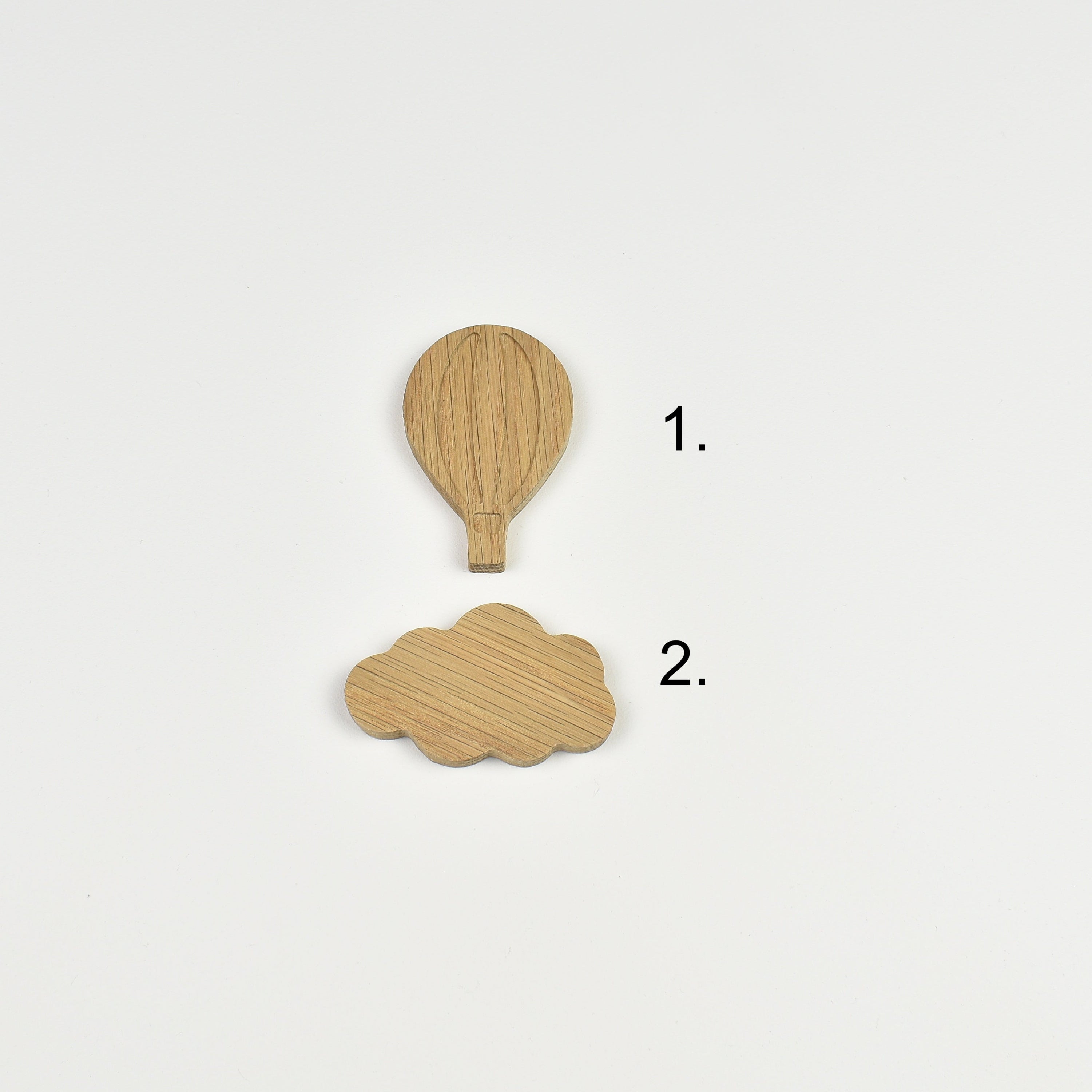 Up Up and away theme wall hooks - 2 designs numbered reference guide hot air balloon and cloud