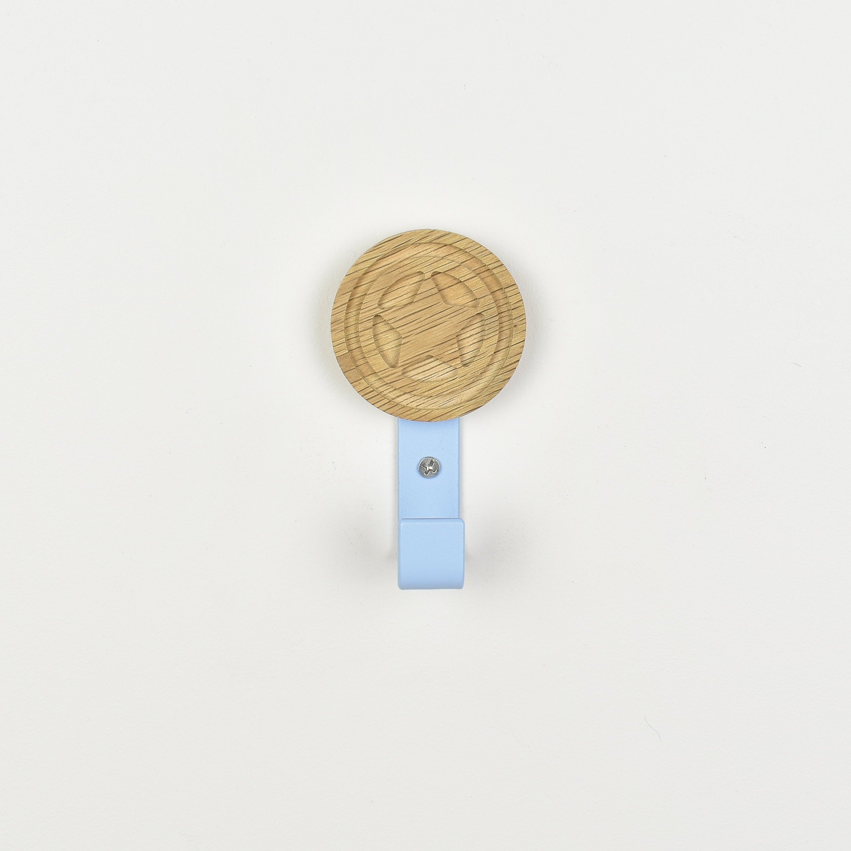 Captain america wall hook front view - wooden superhero nursery hook for children's room