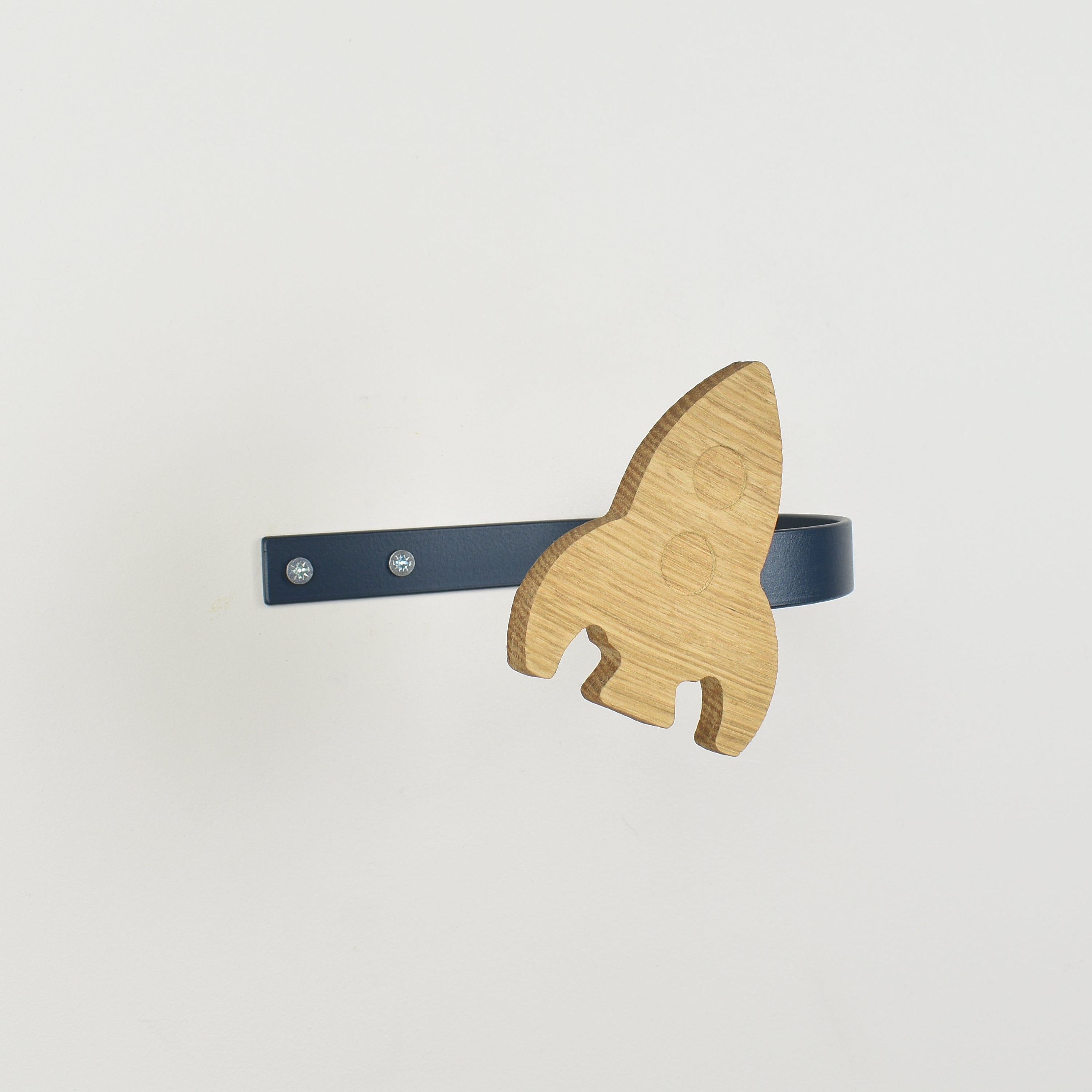 Rocket curtain tieback back view showing fixings - curtain holdbacks for kids