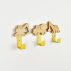 Construction wall hooks side angle - excavator cement truck crain oak nursery decor