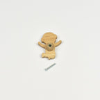 Space drawer knob back view - threaded insert and screw hardware installation detail