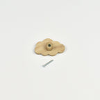 Cloud oak drawer handle back view - threaded insert and screw fitting hardware detail kids nursery