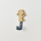 Astronaut wall hook - handcrafted oak space them nursery decor for kids bedroom