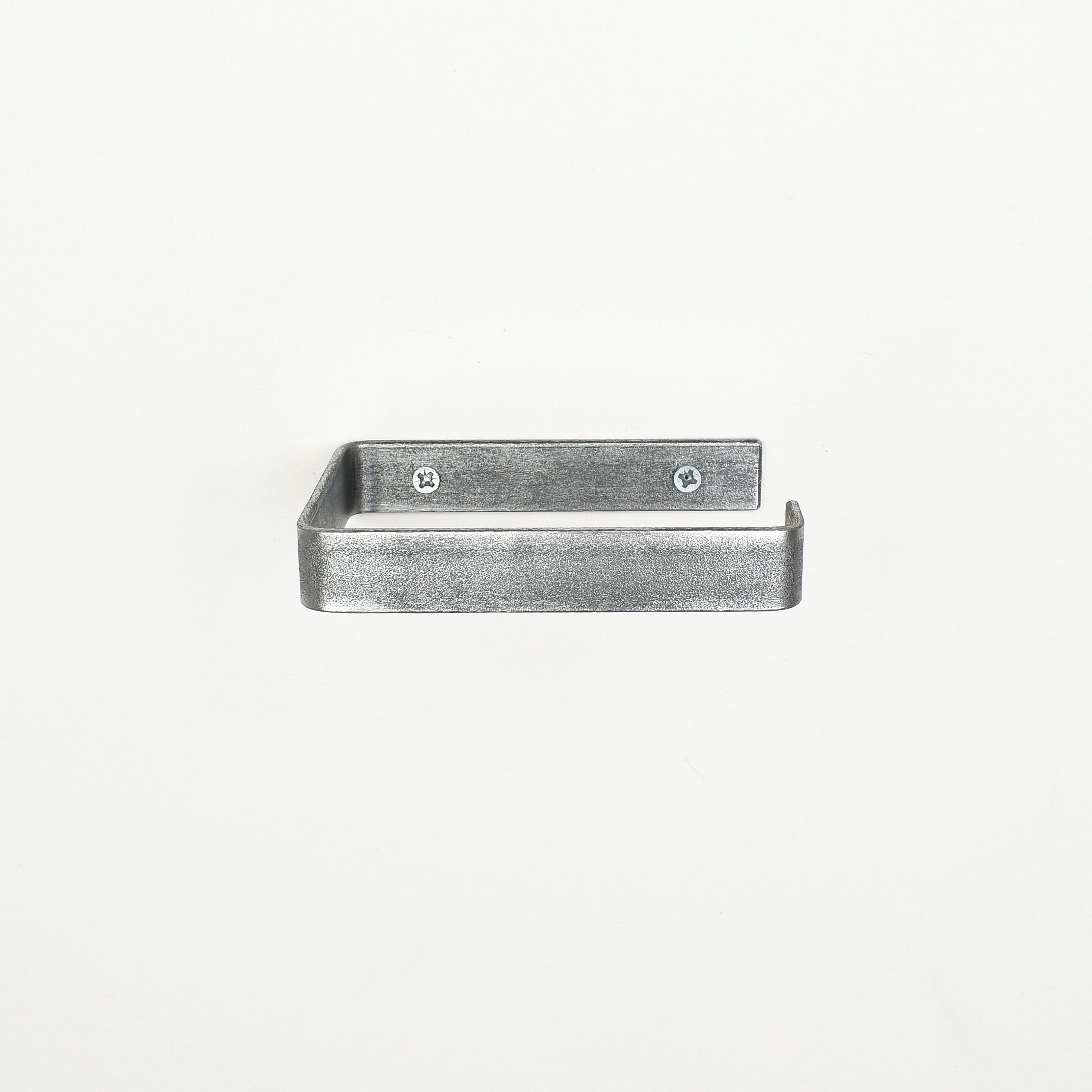 Pewter metal toilet roll holder  front view bathroom accessories 