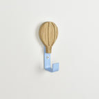 wall hook side angle - oak hot air balloon bedroom decor for kids