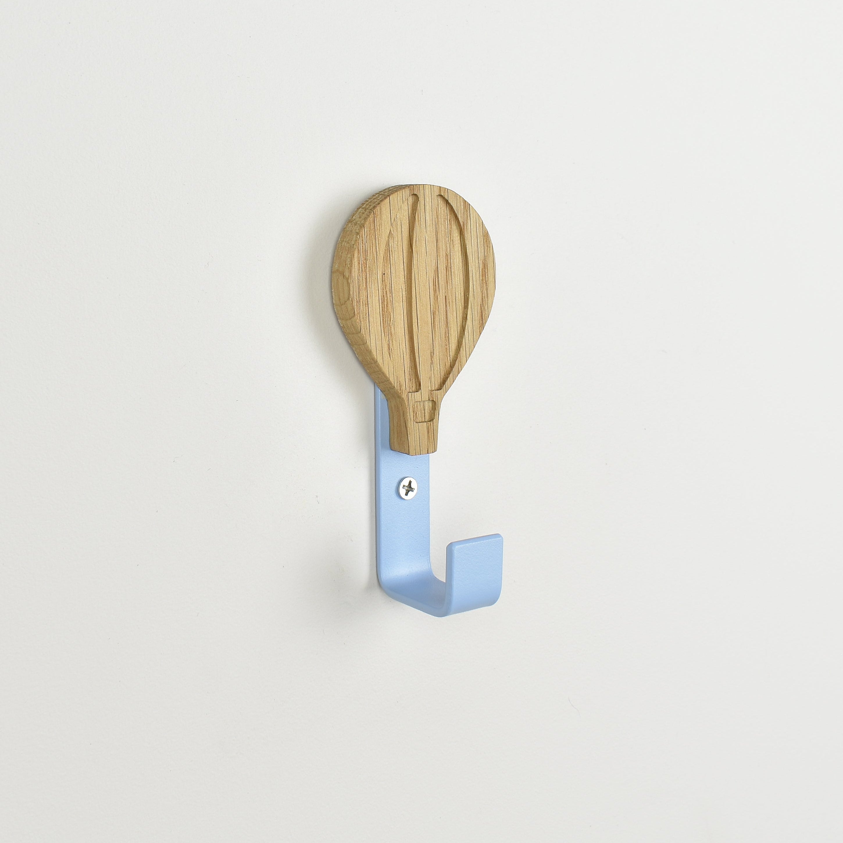 wall hook side angle - oak hot air balloon bedroom decor for kids