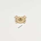 Ocean drawer knob back view - threaded insert and screw hardware installation detail