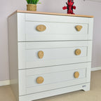 Superhero drawer knobs side view - Batman Superman Spiderman Captain America Hulk Iron Man oak handles