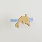 Ocean animal curtain tieback back view showing fixings - curtain holdbacks for kids