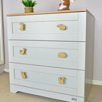 Woodland animal drawer knobs right angle - Rabbit Mouse Fox Hedgehog Owl Squirrel wooden handles