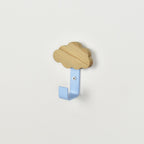 wall hook - handcrafted oak cloud  nursery decor for kids bedroom