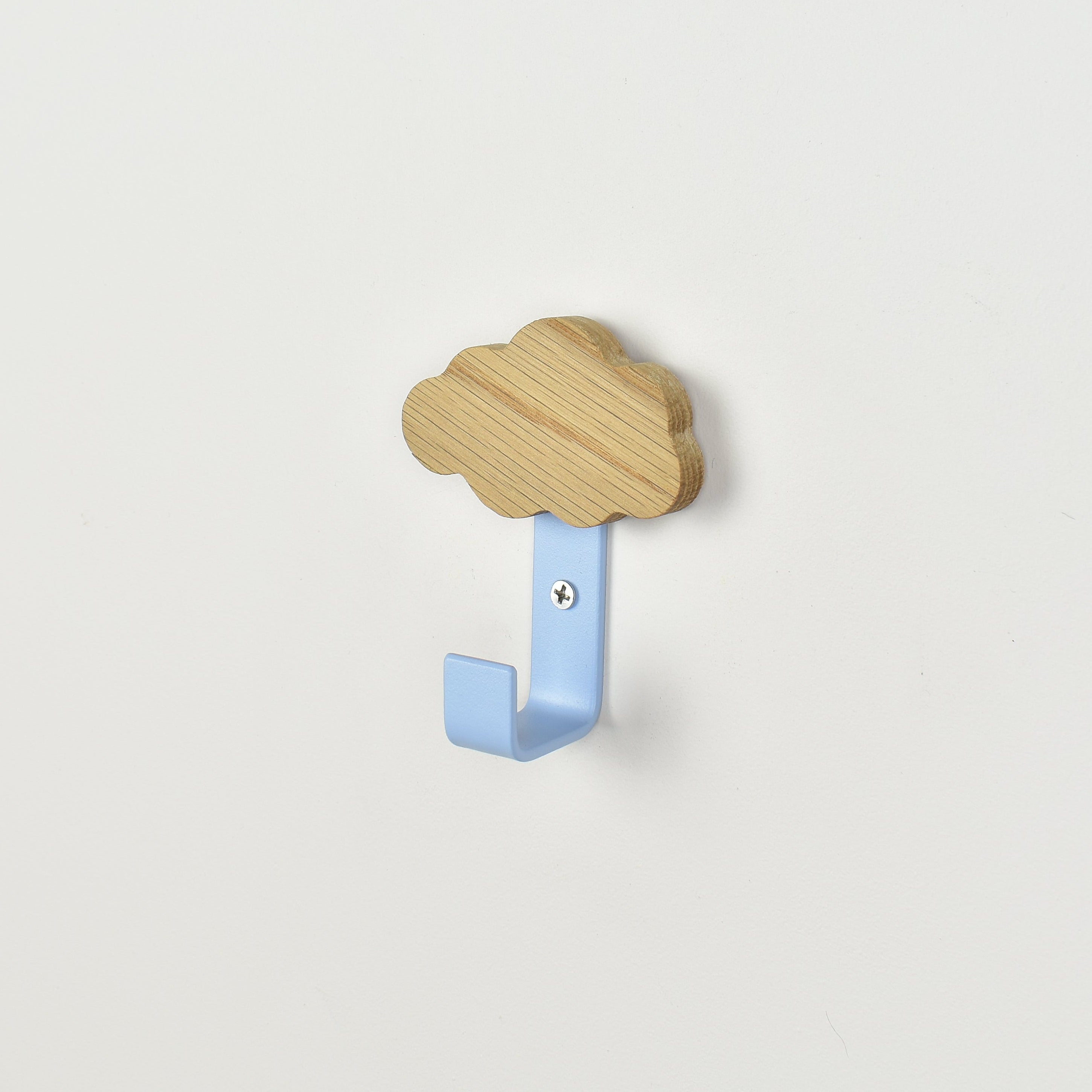 wall hook - handcrafted oak cloud  nursery decor for kids bedroom