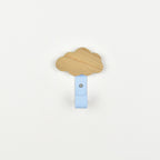 wall hook front view - wooden cloud nursery hook for children's room