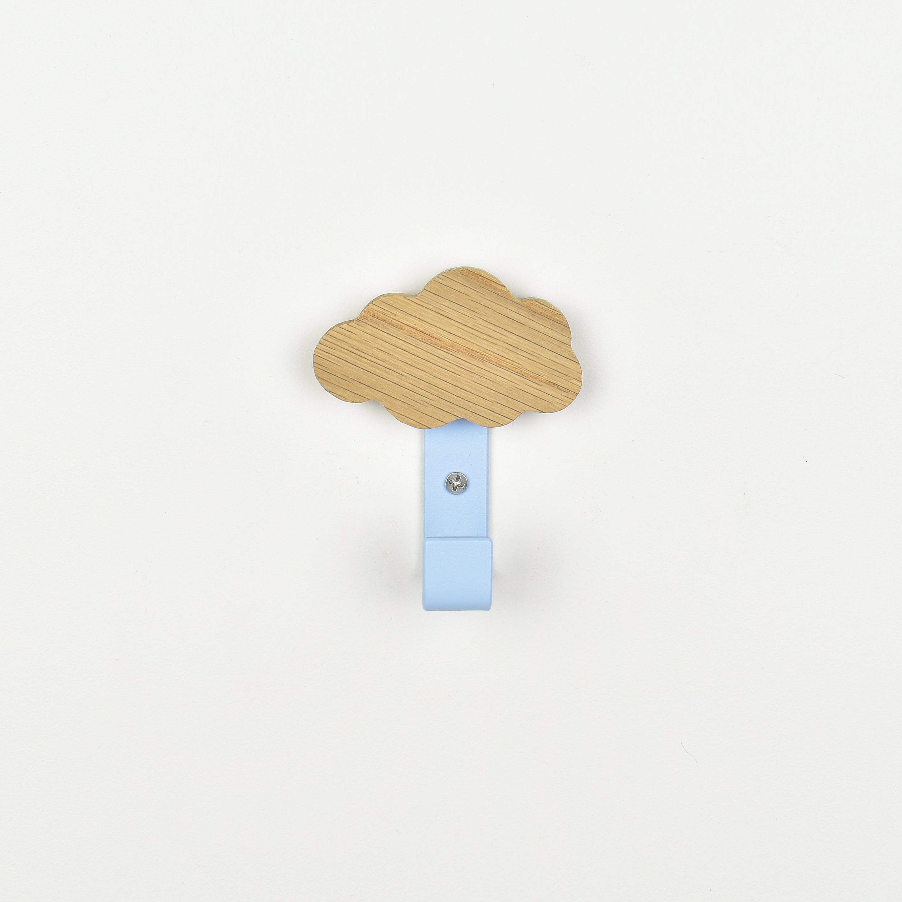 wall hook front view - wooden cloud nursery hook for children's room
