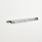 Pewter towel rail side view - made from steel for kitchen and bathrooms