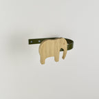 Jungle curtain tieback back view showing fixings - curtain holdbacks for kids