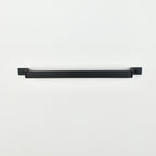 Black towel rail front view - industrial metal towel rack for bathroom and kitchen