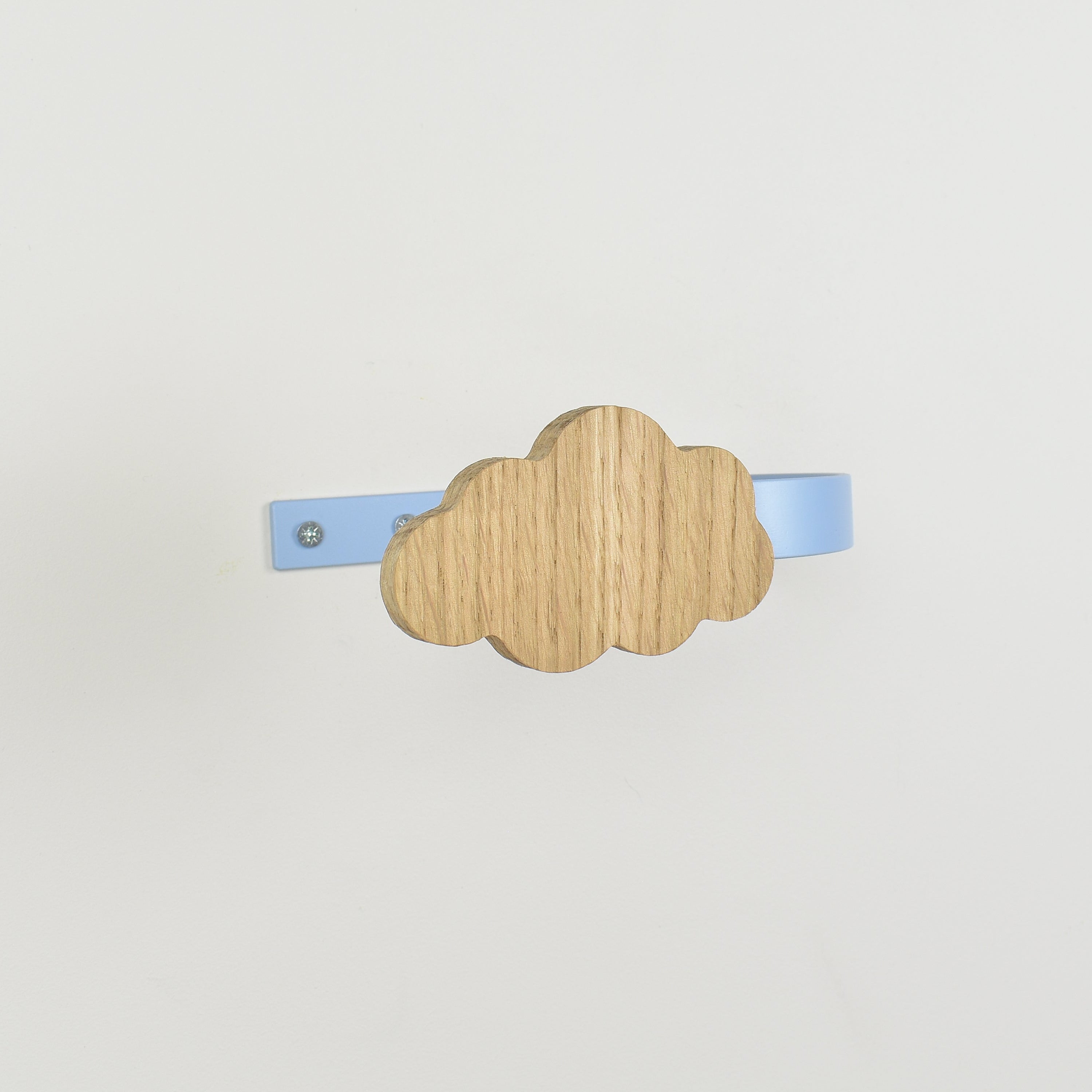 Cloud curtain tieback back view showing fixings - curtain holdbacks for kids