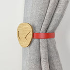 Superhero curtain tieback right side view - spiderman oak tieback for kids