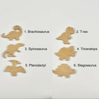 Dinosaur curtain tiebacks - 6 designs numbered reference guide 