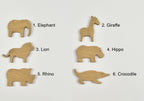 Safari curtain tiebacks - 6 designs numbered reference guide 
