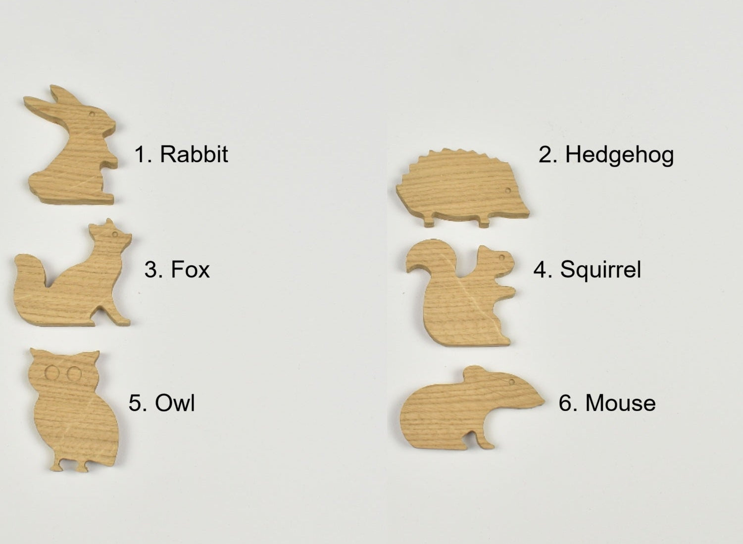 Woodland curtain tiebacks - 6 designs numbered reference guide 