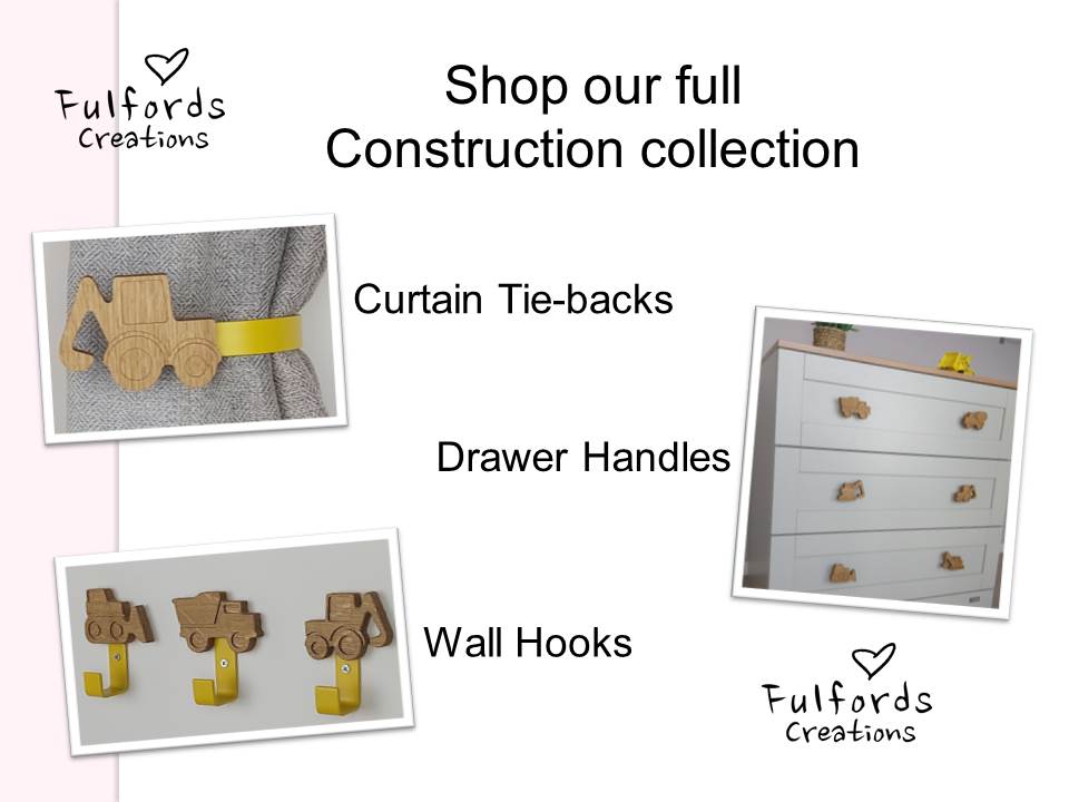 Construction Vehicle Wall Hooks | Kids Bedroom Decor