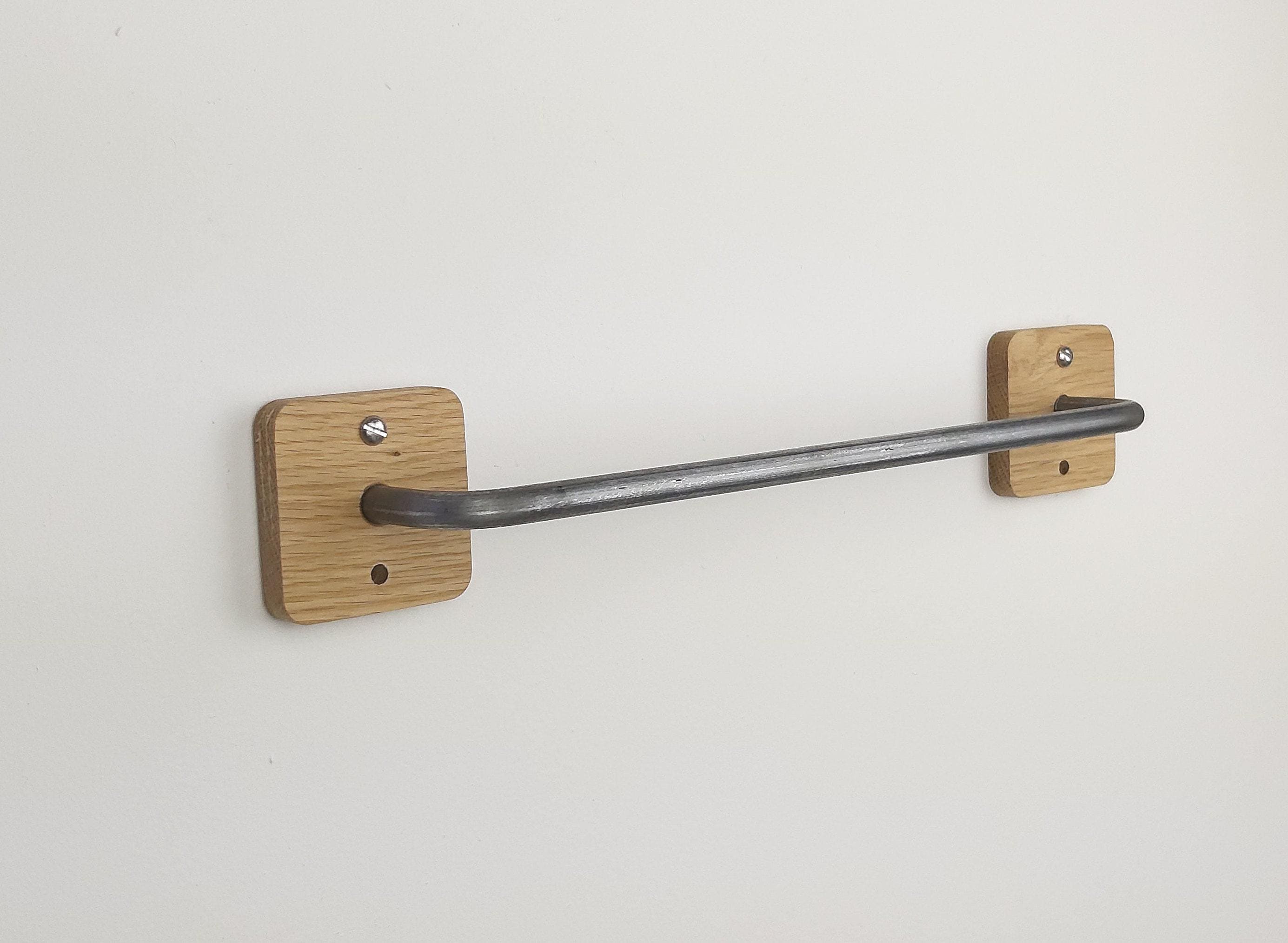 Oak & Pewter Towel Rail | Modern Farmhouse Decor