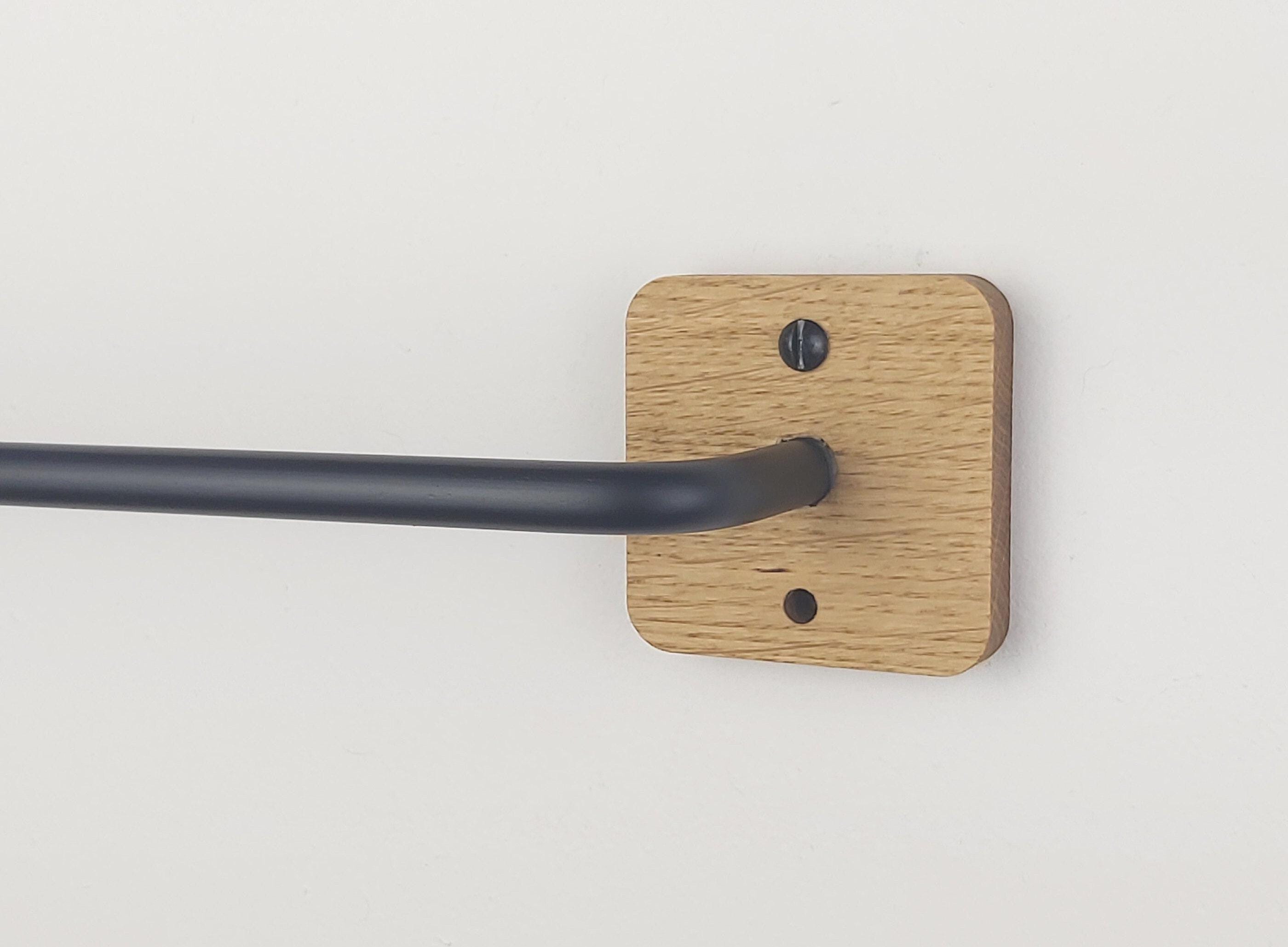 Oak & Black Towel Rail | Modern Farmhouse Decor