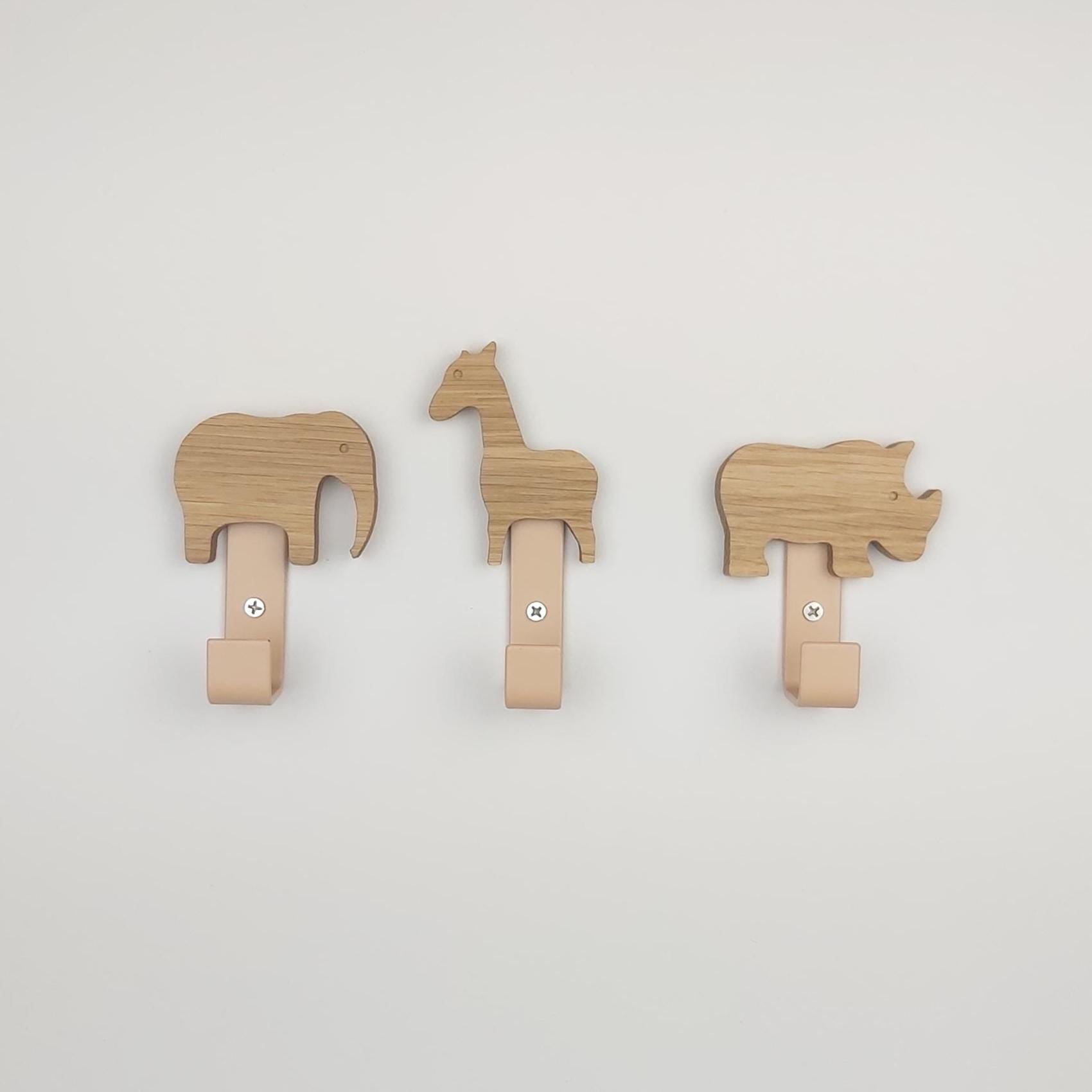 Safari Animal Wall Hooks | Kids Bedroom Decor
