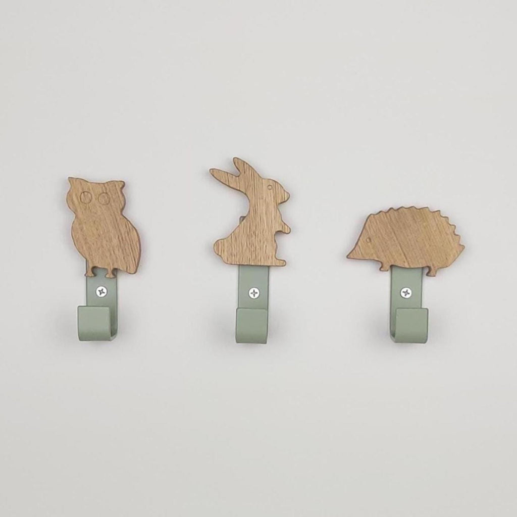 Woodland Animal Wall Hooks | Kids Bedroom Decor
