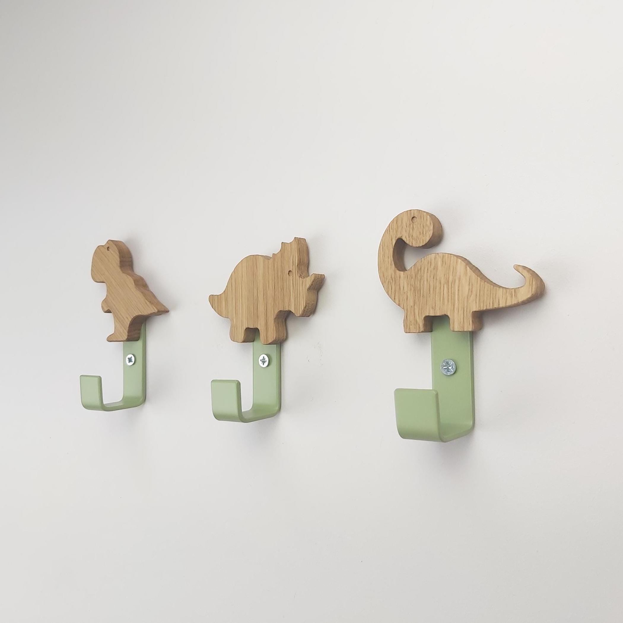Dinosaur Wall Hooks | Kids Bedroom Decor