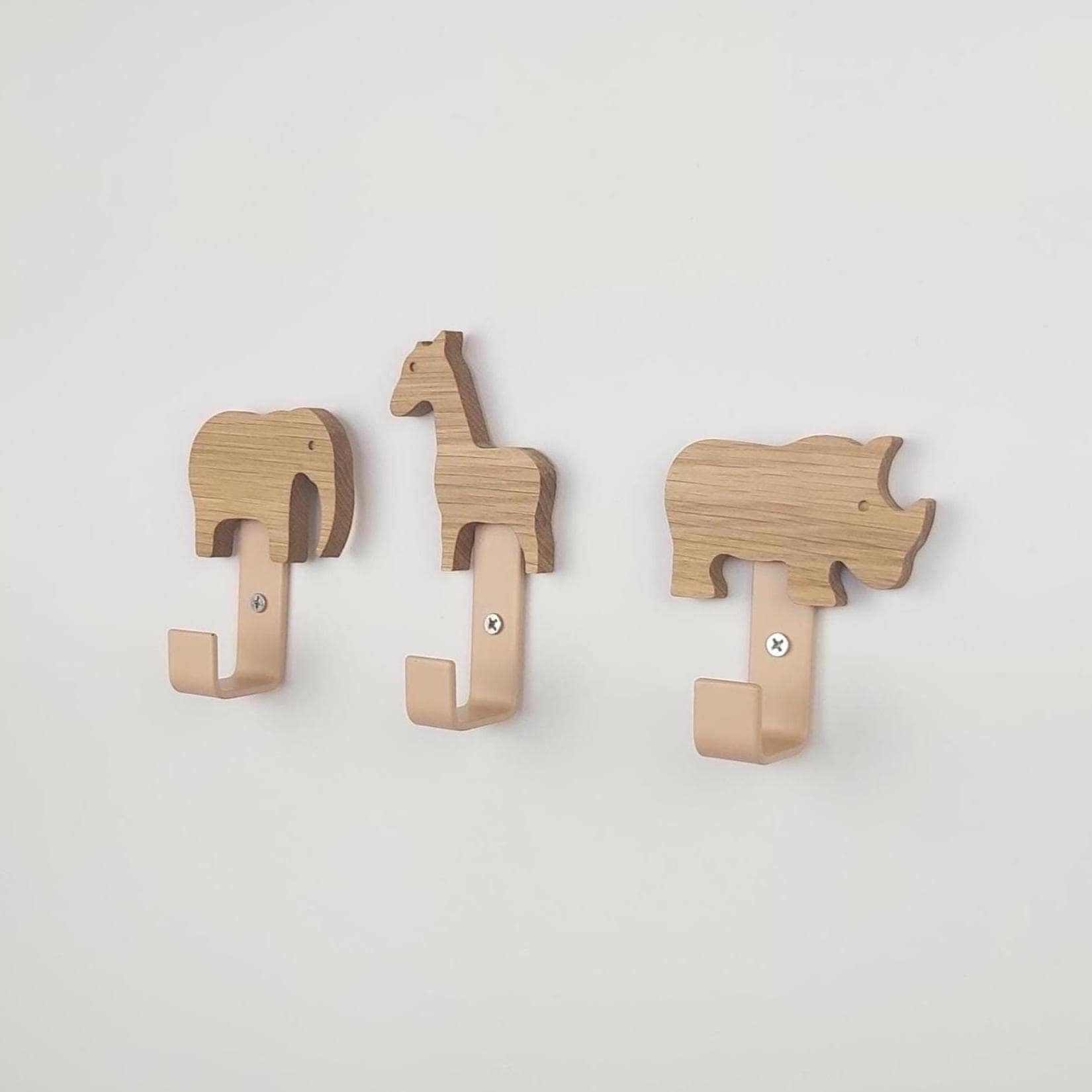 Safari Animal Wall Hooks | Kids Bedroom Decor