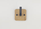 Oak & Black Wall Hook | Modern Farmhouse Decor