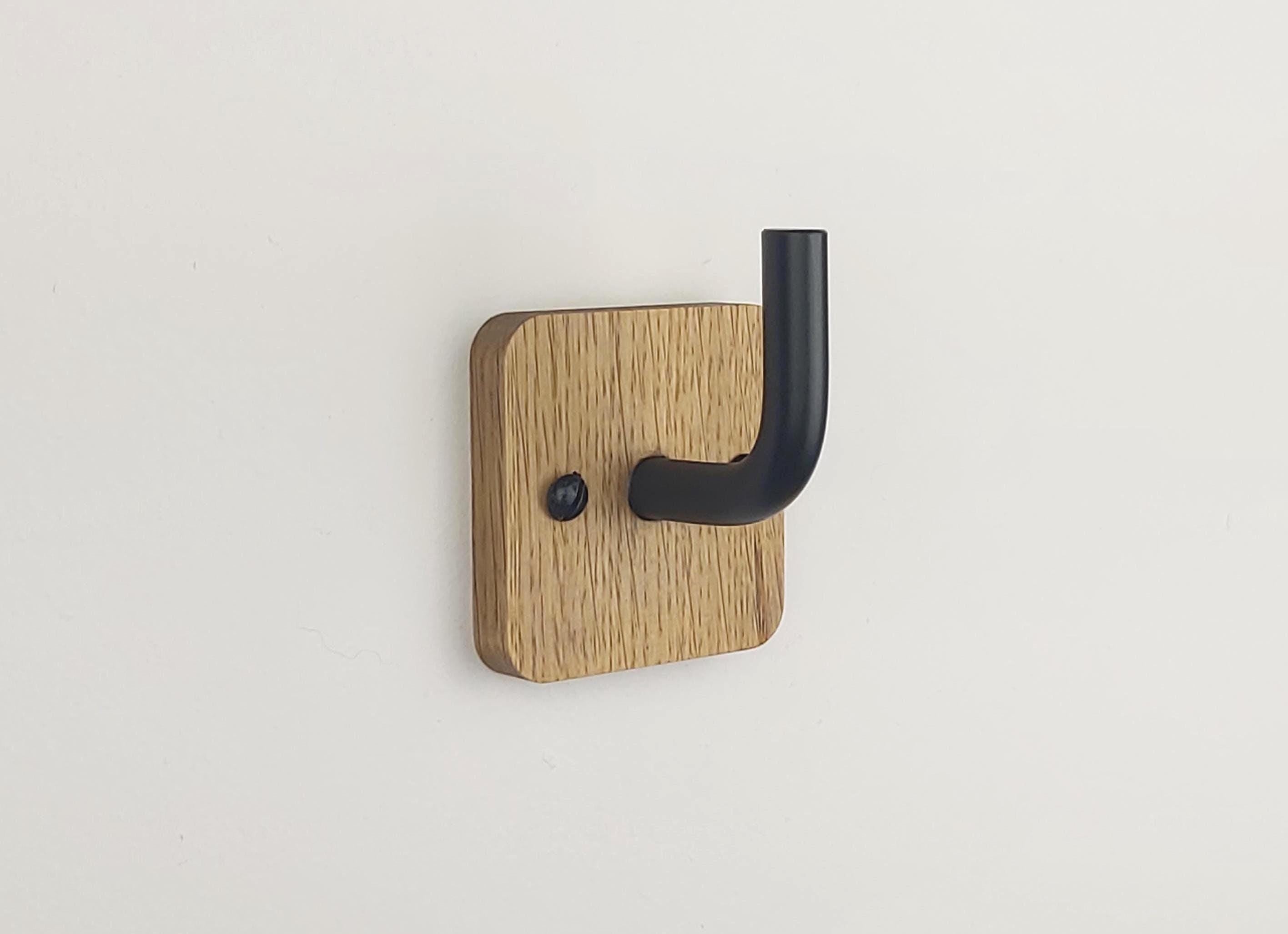 Oak & Black Wall Hook | Modern Farmhouse Decor