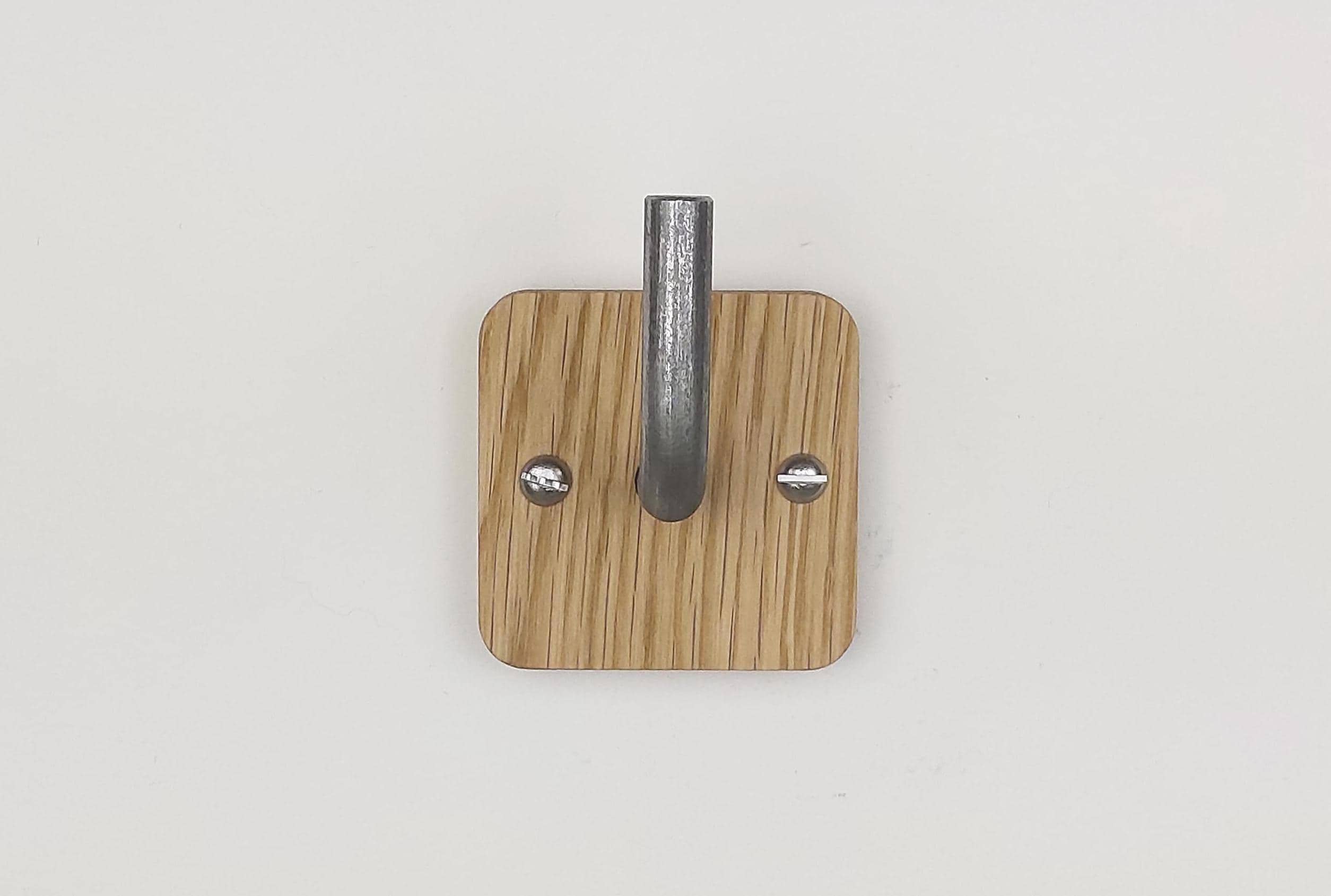 Oak & Pewter Wall Hook | Modern Farmhouse Decor