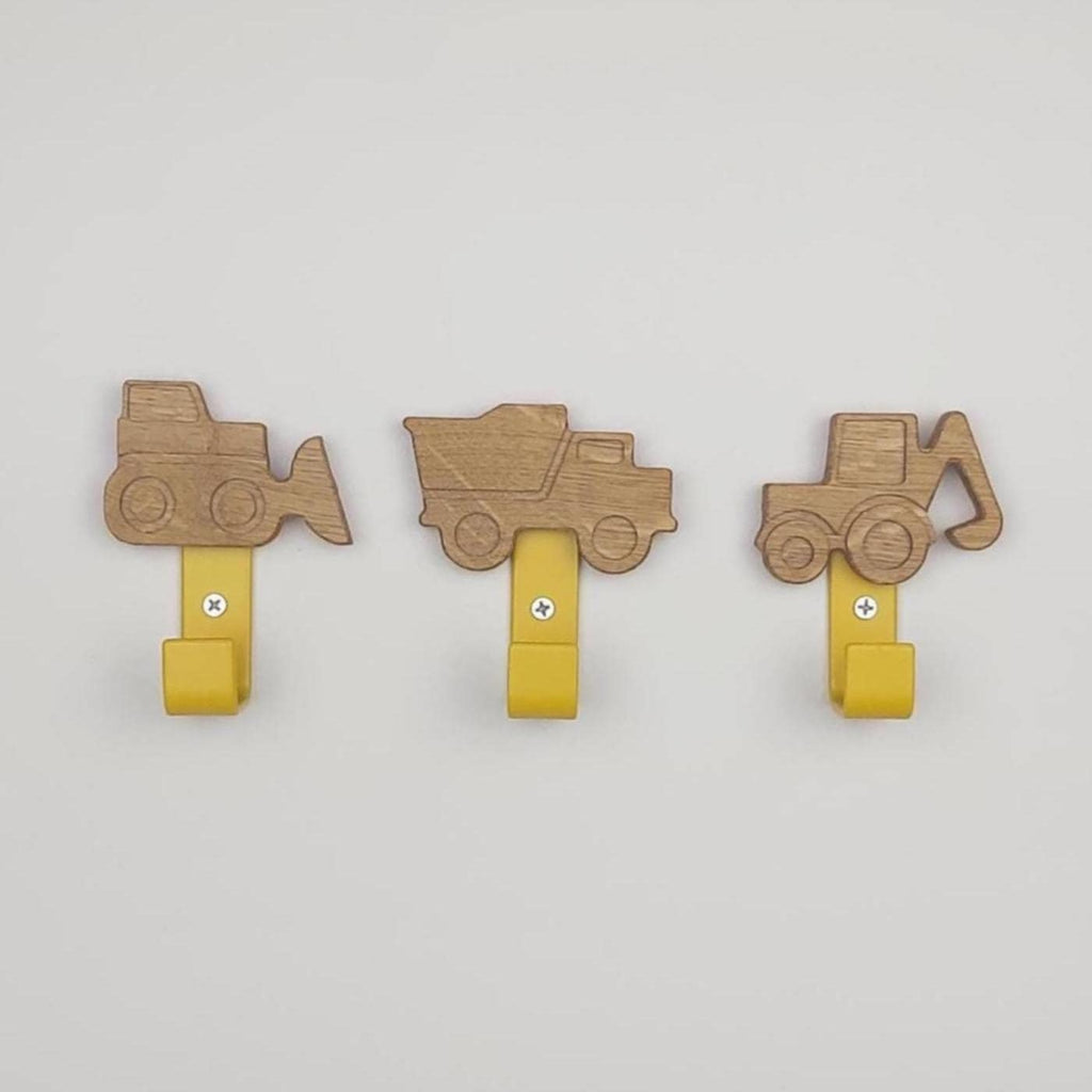 Construction Vehicle Wall Hooks | Kids Bedroom Decor