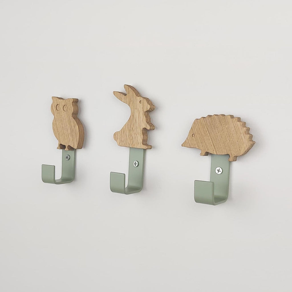 Woodland Animal Wall Hooks | Kids Bedroom Decor