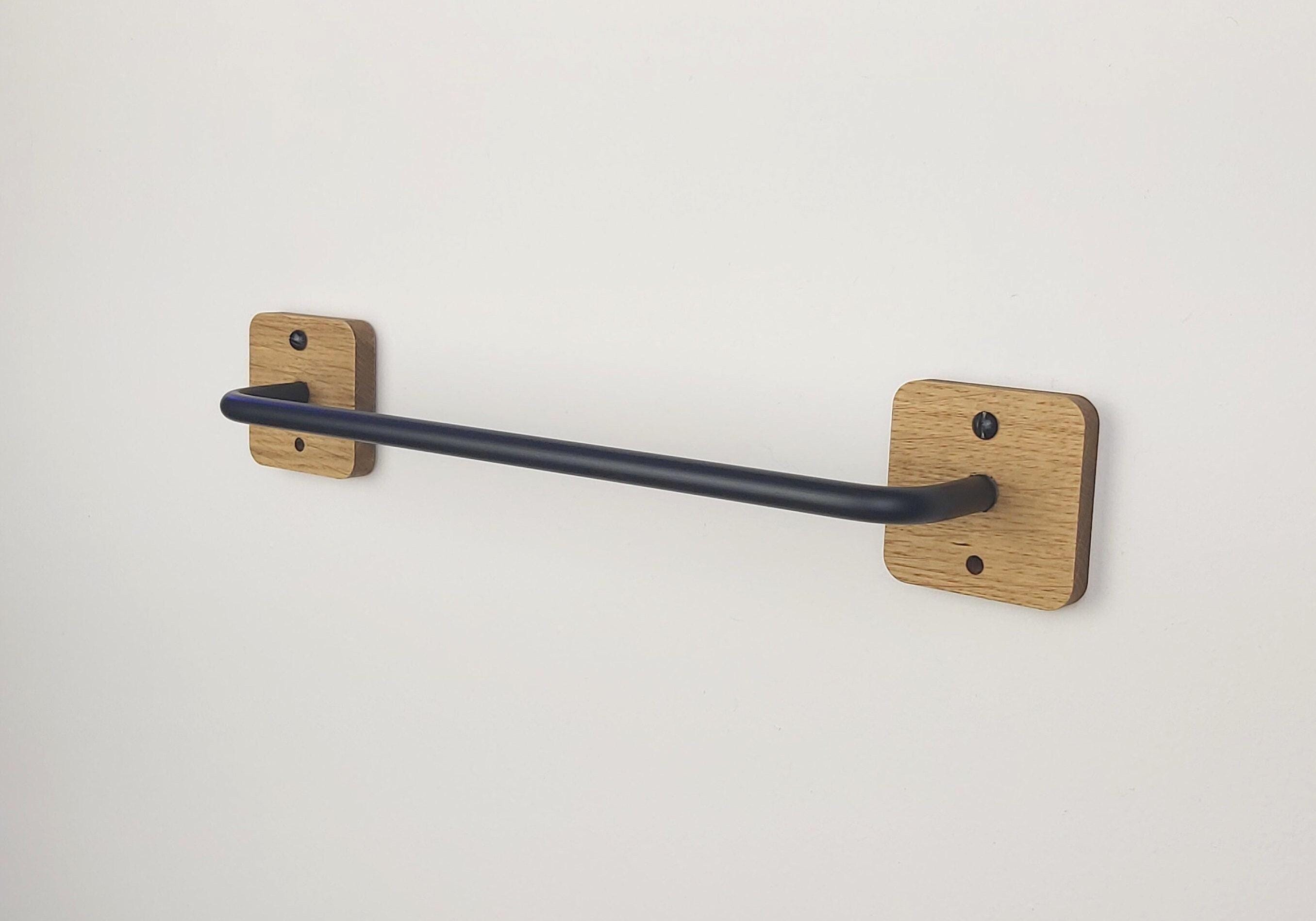 Oak & Black Towel Rail | Modern Farmhouse Decor