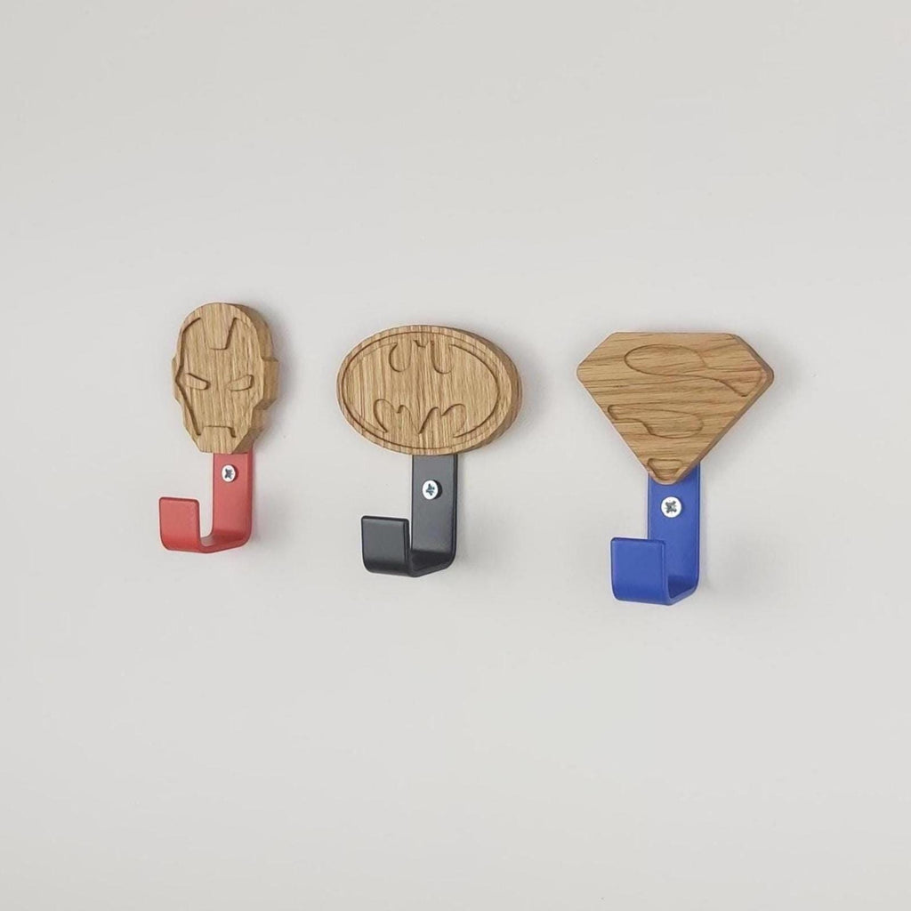 Superhero Wall Hooks | Kids Bedroom Decor