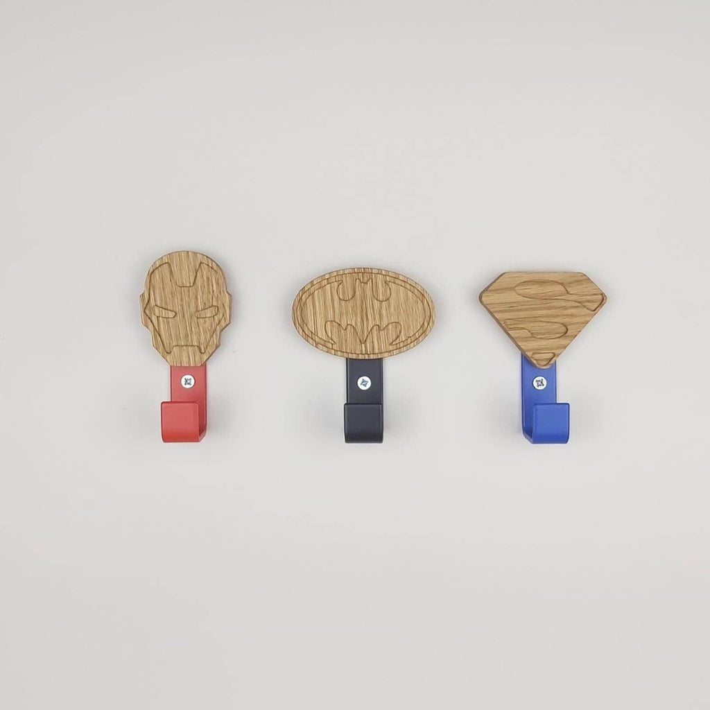 Superhero Wall Hooks | Kids Bedroom Decor
